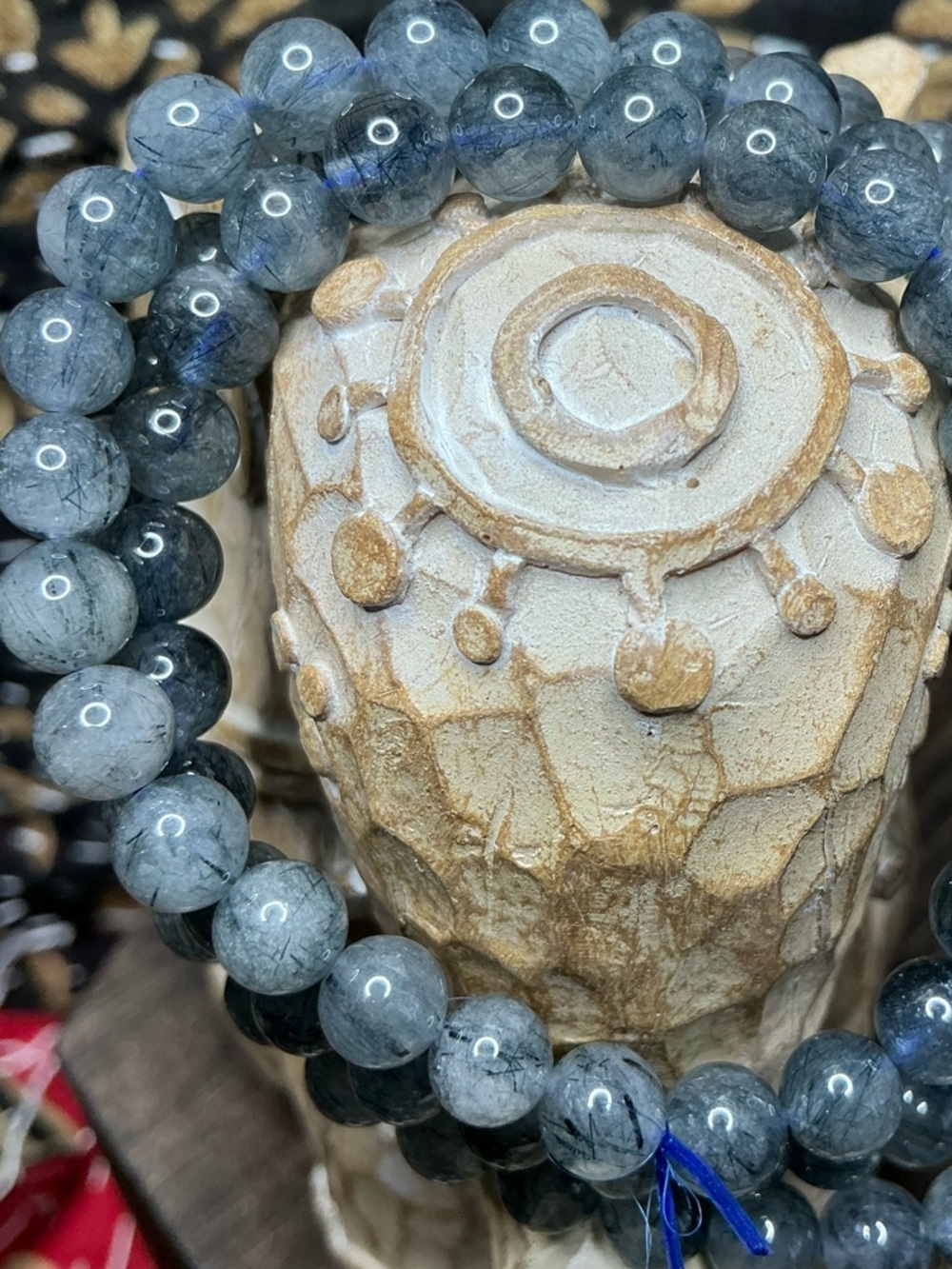 Blue Rutilated Quartz Triple 6mm - Picture 6 of 6